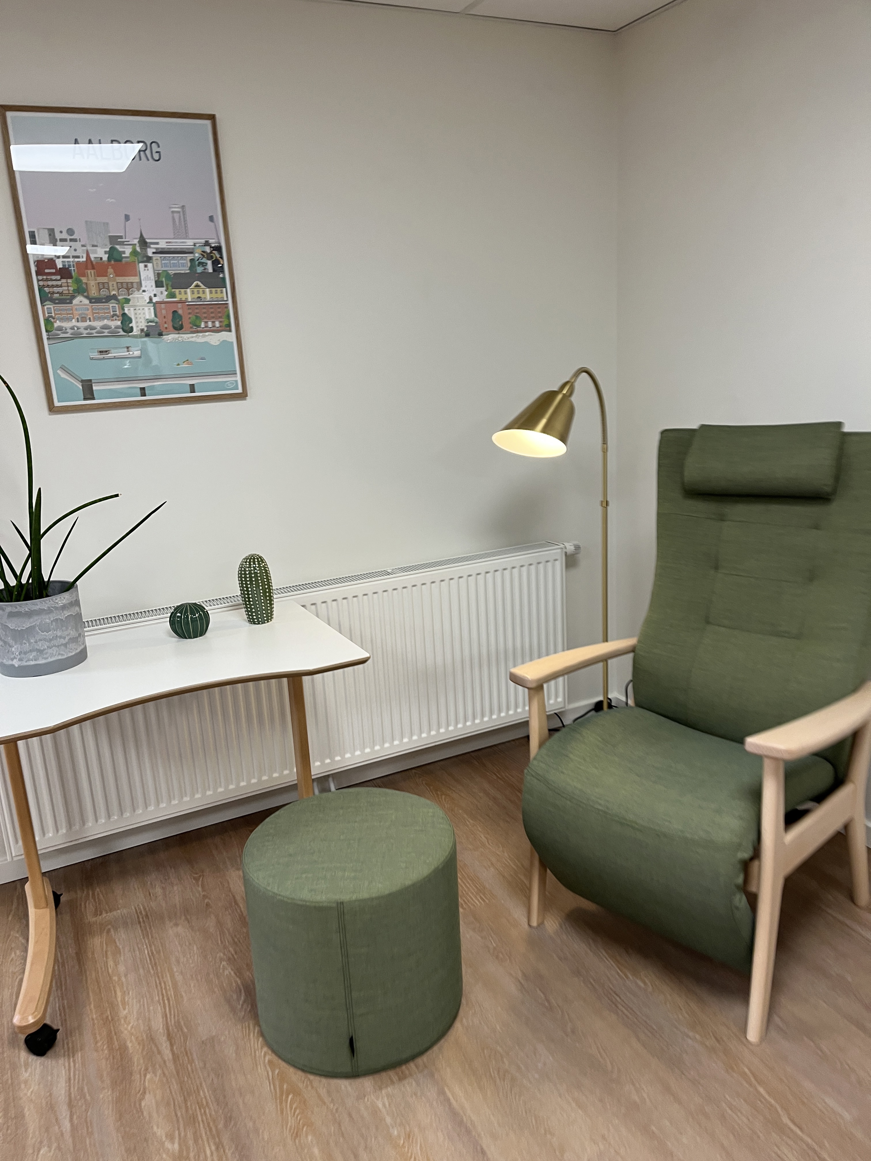 Grøn stol på Bakken